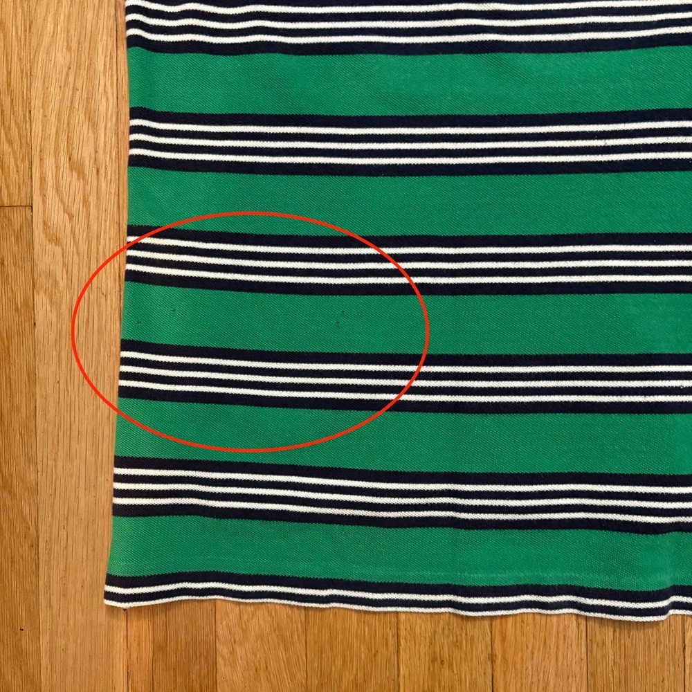 Y2K Polo Golf Ralph Lauren Green Stripe Polo Shirt XXL - Picture 12 of 12